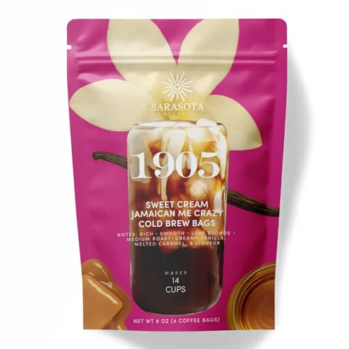 Durable Sarasota Coffee 1905 Cold Brew Coffee Bags 8 Ounce Specialty