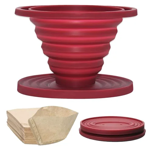 Comfortable Collapsible Pour Over Coffee Dripper Set 2 Count Trendy