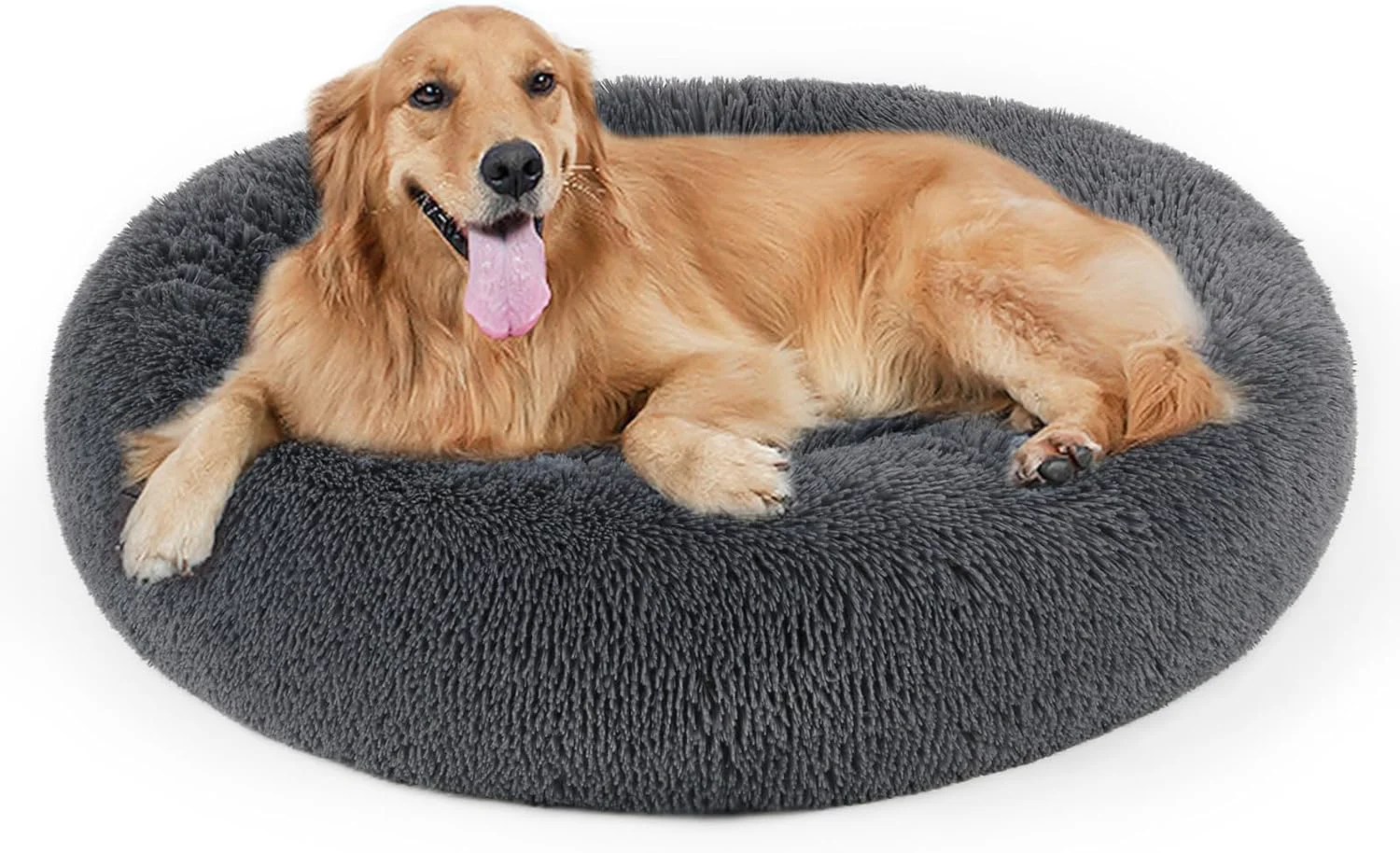 Prestigious Dog Bed Cat Calming Bed Faux Fur Pillow Pet Donut Cuddler Round Plush Bed for Large Medium Small Dogs and Cats Specialty
