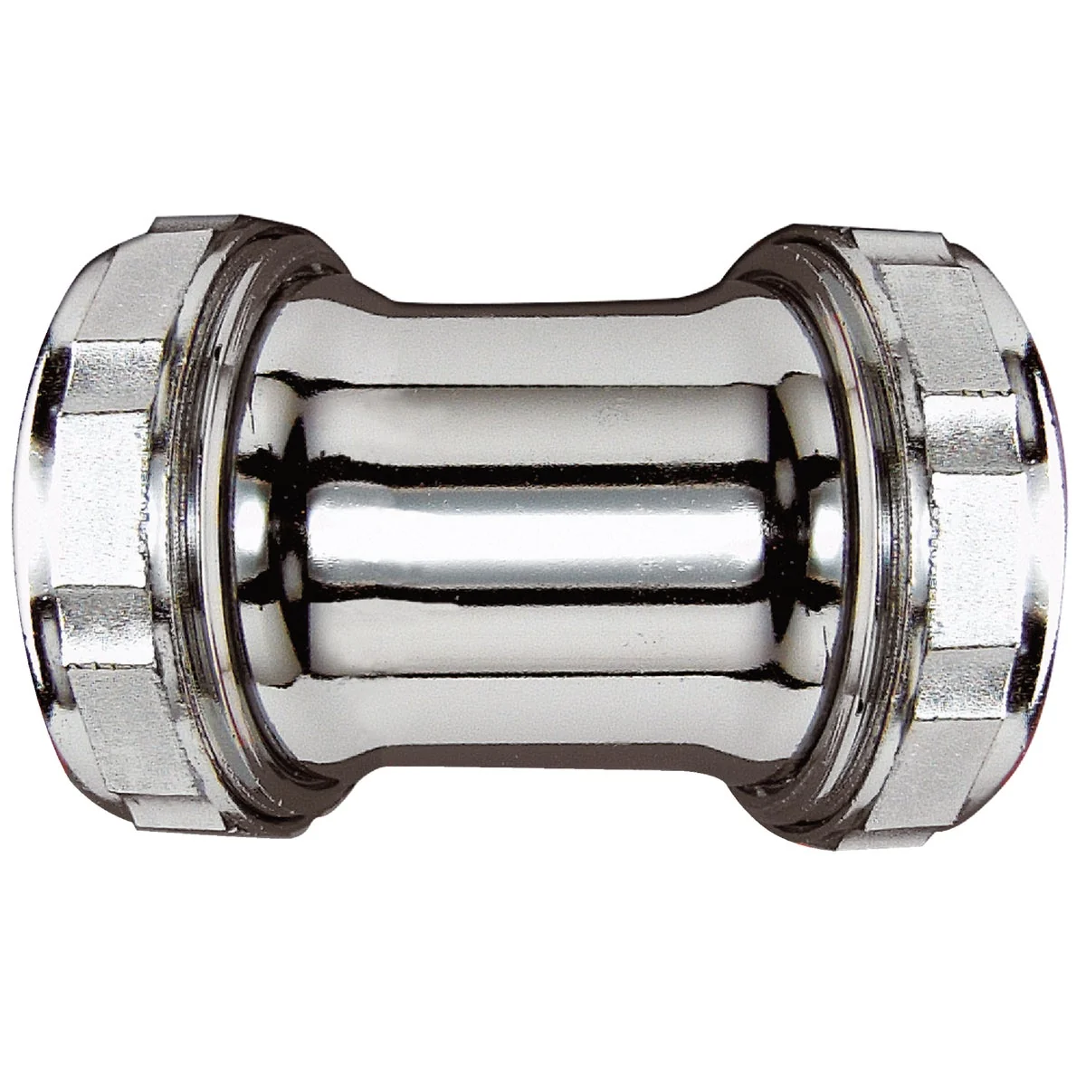 Functional Do it 1-1 4 In. Chrome-Plated Brass Straight Coupling Breathable