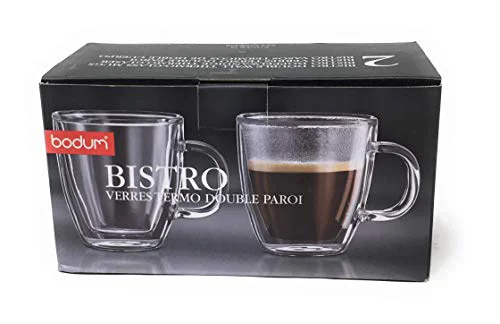 Long-Lasting 5oz Bistro Double Wall Espresso Mug 2 Count Detailed