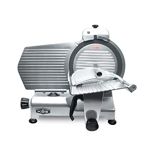Practical KWS Commercial 420W Electric Meat Slicer 12 Frozen Meat Deli Slicer Restaurant and Home Use Stainless Steel Blade coated with Teflon ETL Next-Generation