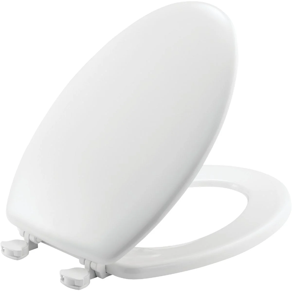 High-Performance Mayfair Elongated Closed Front White Wood Toilet Seat with Easy Clean Change Hinges Outstanding