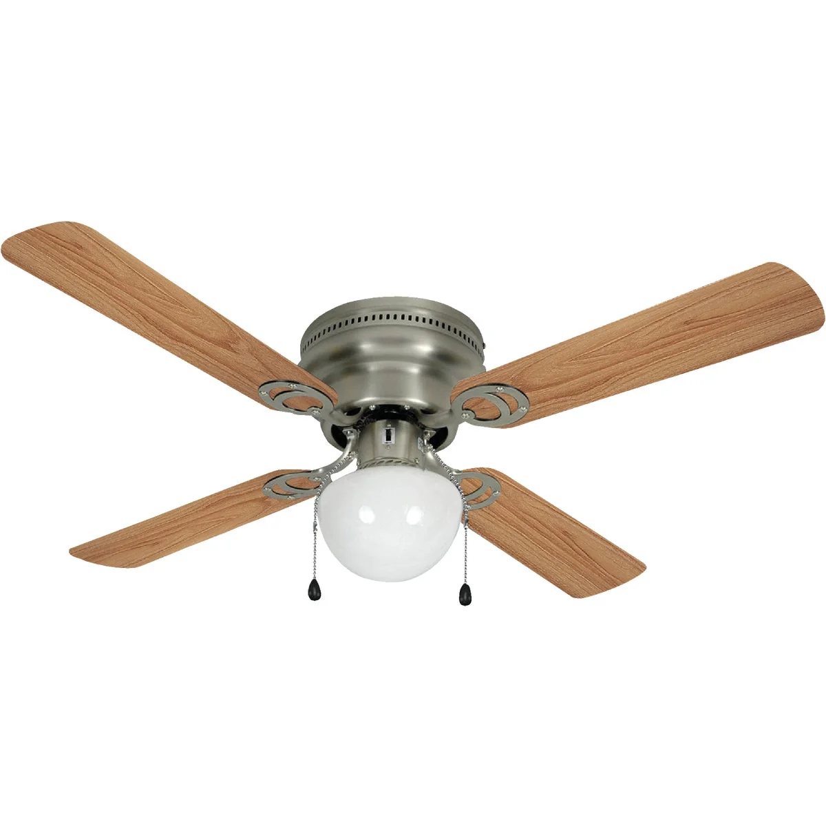 Expertly Made Home Impressions Neptune 42 In. Brushed Nickel Ceiling Fan with Light Kit Advanced