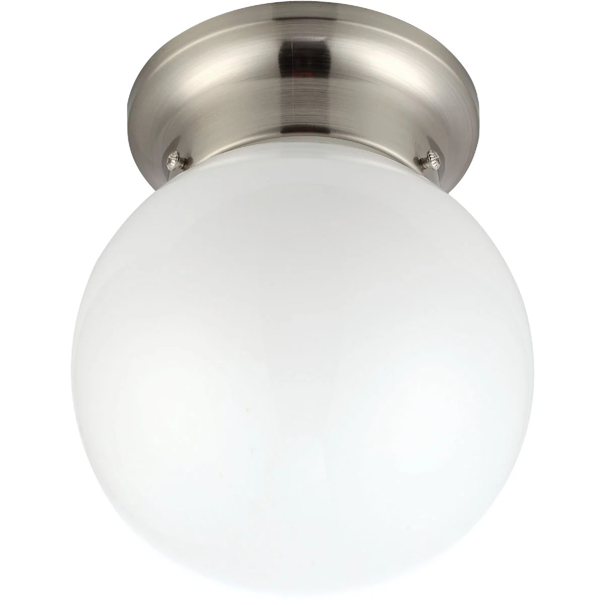 Effective Home Impressions 6 In. Brushed Nickel Incandescent Flush Mount Ceiling Light Fixture Advanced