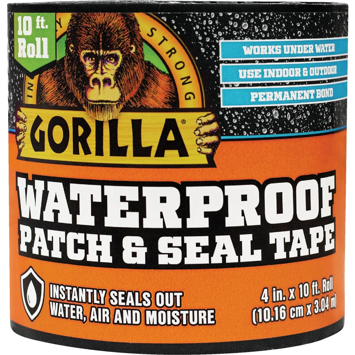 Crafted Gorilla 4 In. x 10 Ft. Waterproof Patch Seal Repair Tape Black Convenient
