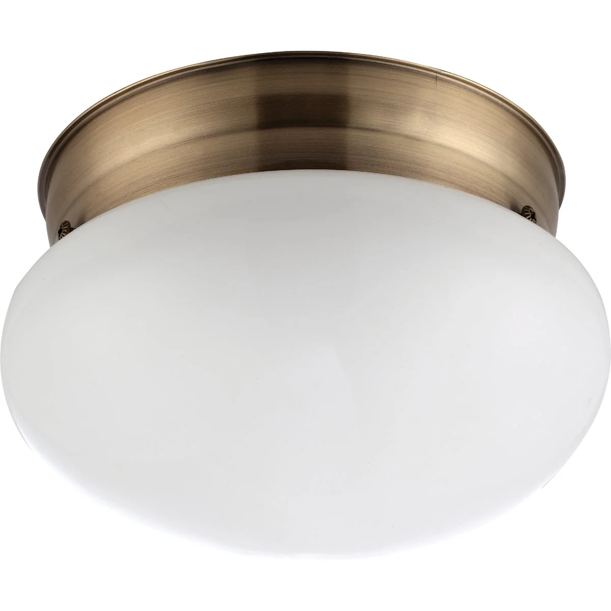 Relaxed Home Impressions 7-1 2 In. Antique Brass Incandescent Flush Mount Ceiling Light Fixture Powerful