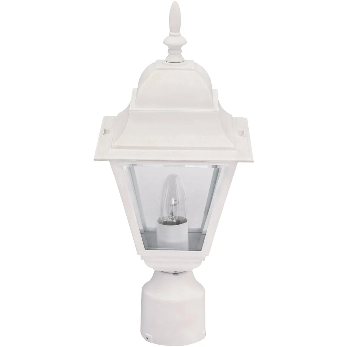 Minimalist Home Impressions White Incandescent Post Light Fixture High-Quality
