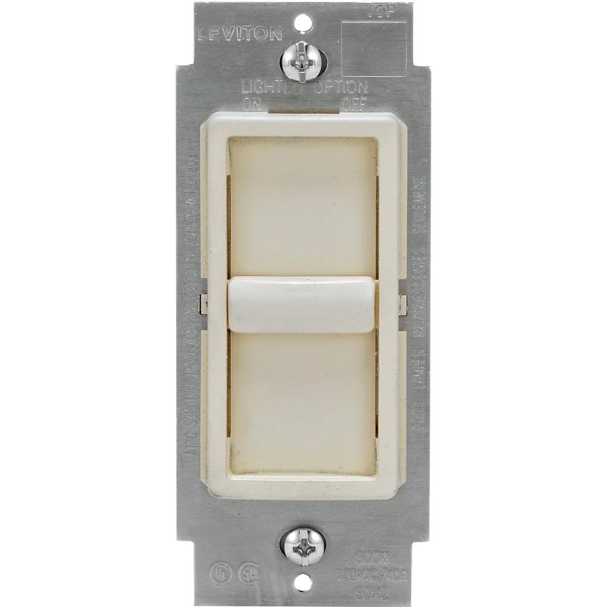 Quality Leviton Decora Incandescent Halogen LED CFL Light Almond Slide Dimmer Switch Long-Lasting
