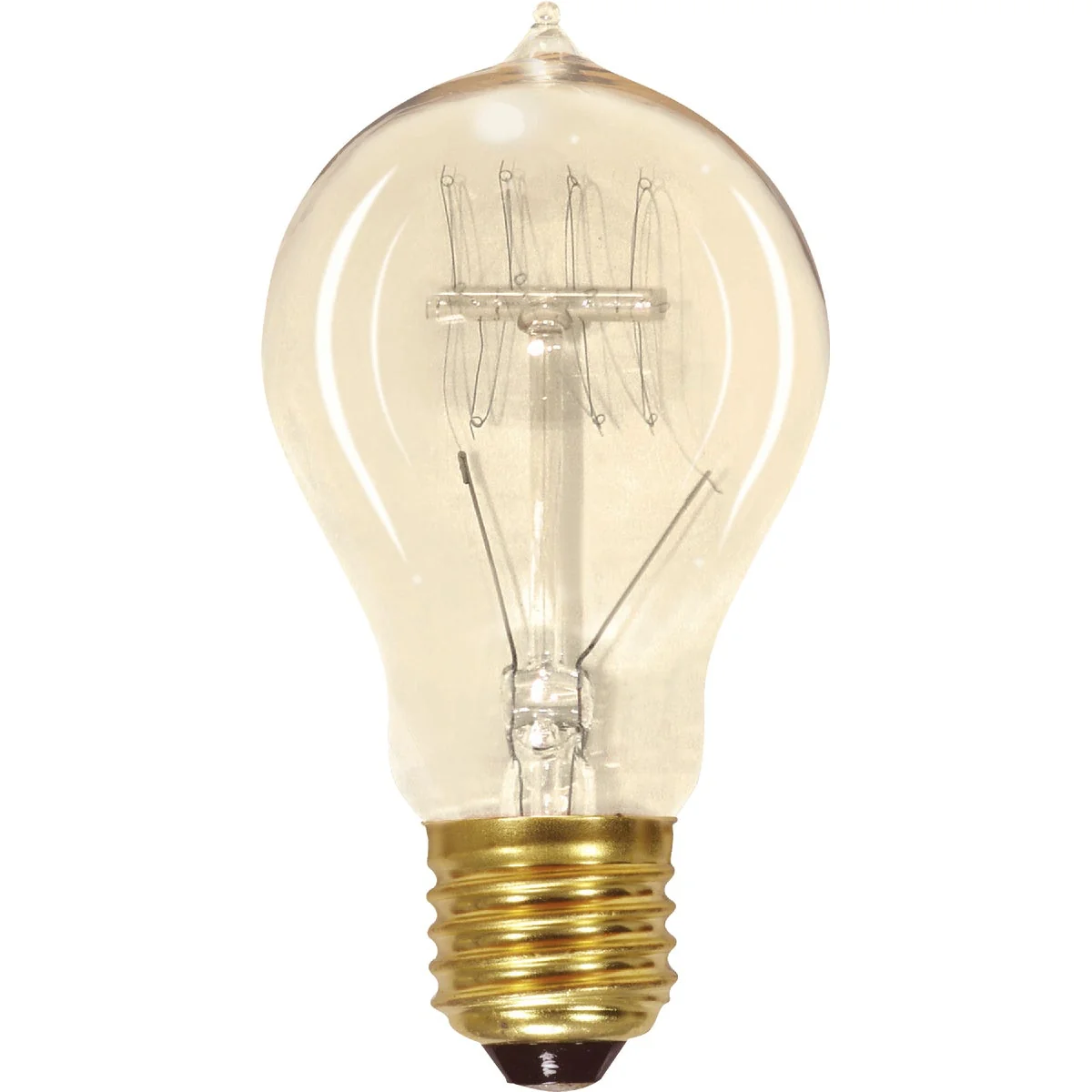 Long-Lasting Satco 60W Clear Medium Edison A19 Incandescent Vintage Light Bulb User-Friendly
