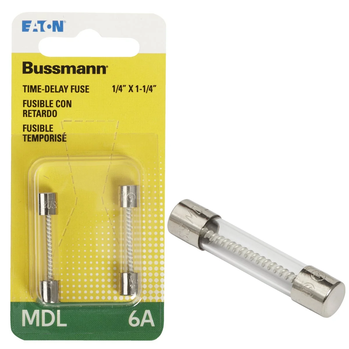 Fine Crafted Bussmann 6A MDL Glass Tube Electronic Fuse 2-Pack Sophisticated