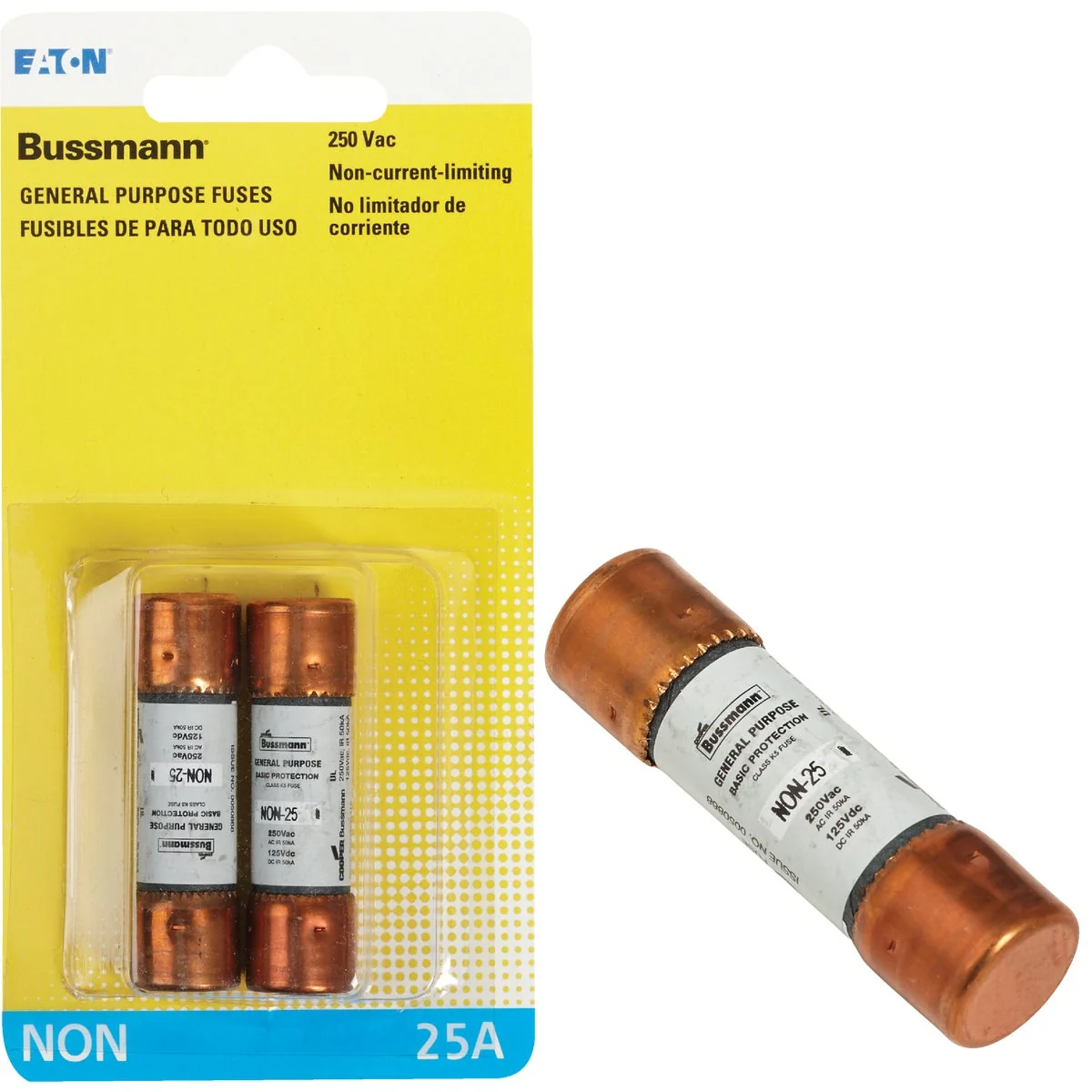Reliable Bussmann 25A NON Cartridge General Purpose Cartridge Fuse 2-Pack Fine Crafted