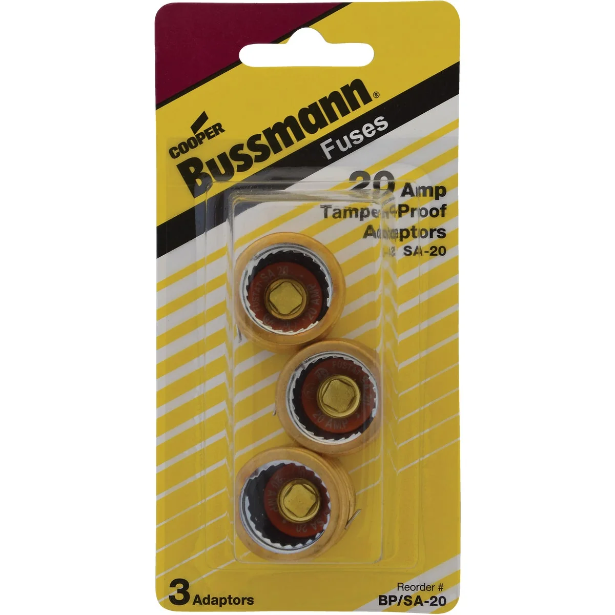 Relaxed Bussmann Plug Rejection S-20 Fuse Adapter 3-Pack Genuine