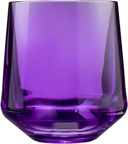 Smooth Unbreakable Stemless Wine Glasses 4 Count Long-Lasting