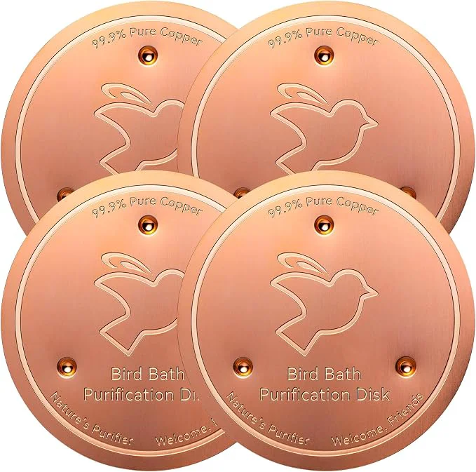 Flexible Mellbree 4-Pack Bird Bath Copper Disk 0.6mm Reinforced 99.99 Pure Copper High-End