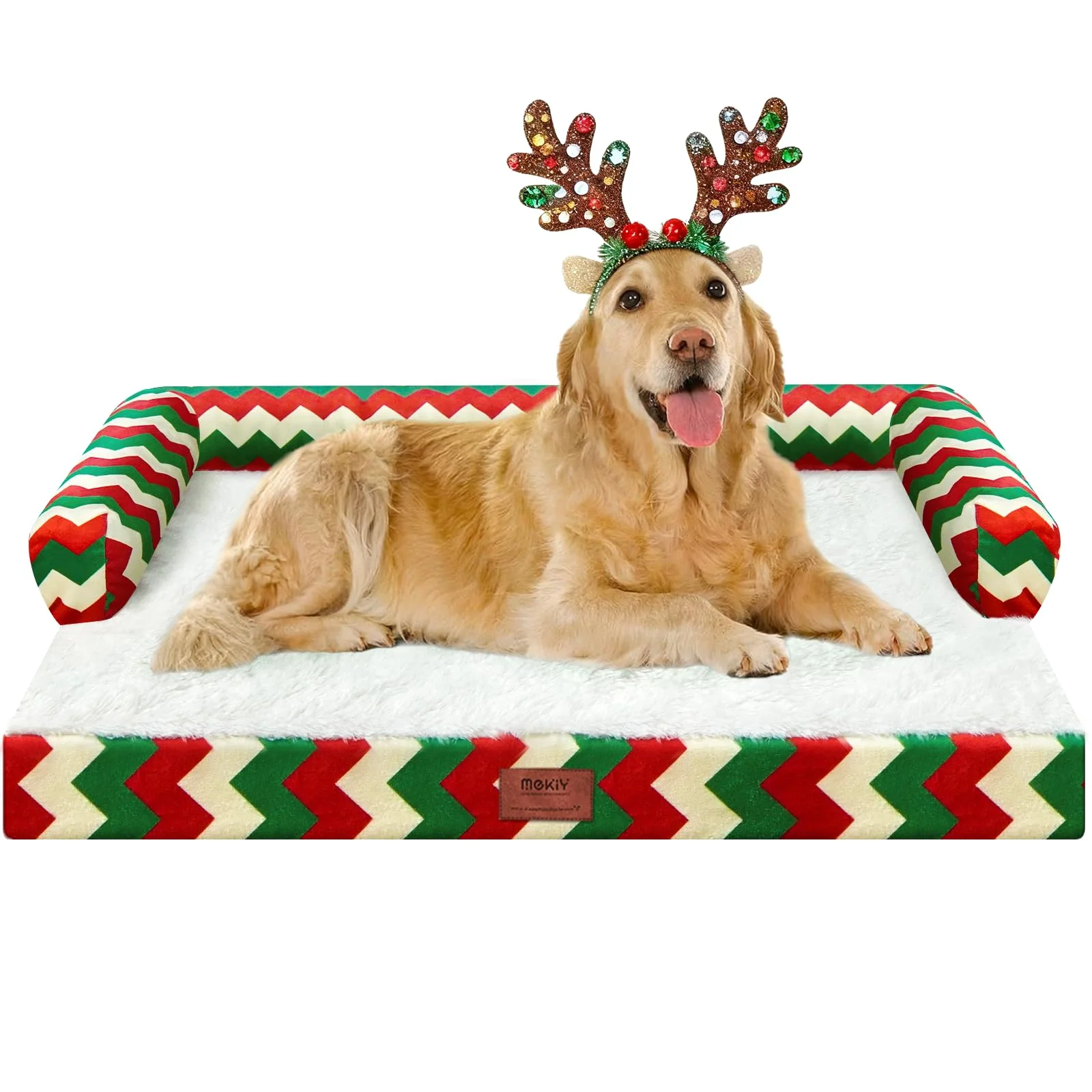 Premium Material MEKIY XL Extra Large Dog Bed Orthopedic Waterproof Washable Cover Non-Slip Bottom Eco-Friendly