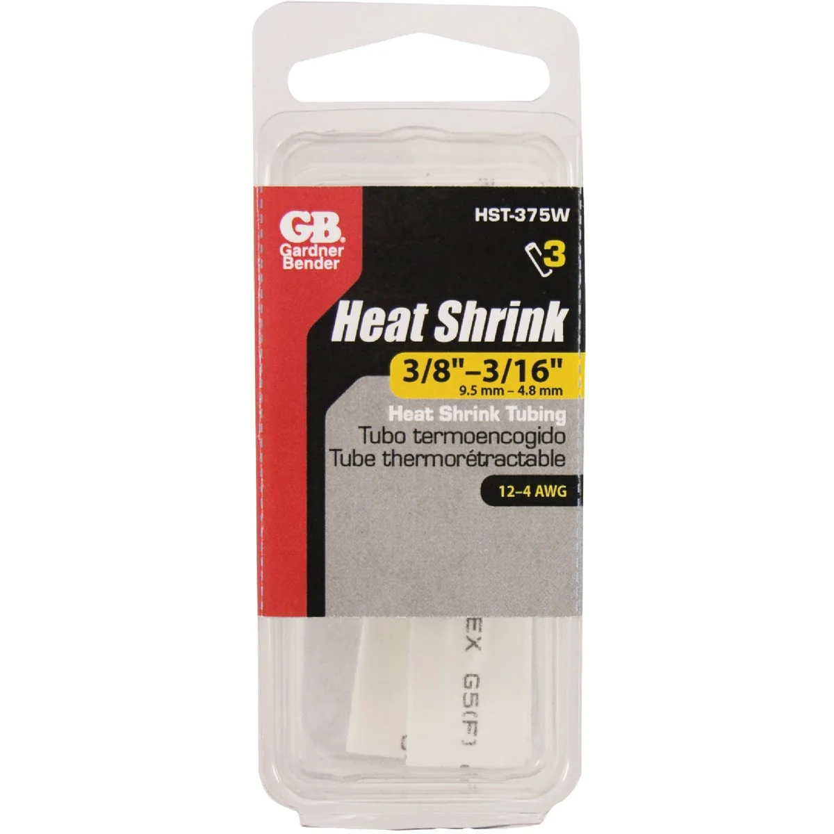 Original Gardner Bender Thin-Wall Polyolefin 3 8 In. x 4 In. Heat Shrink Tubing Long-Lasting