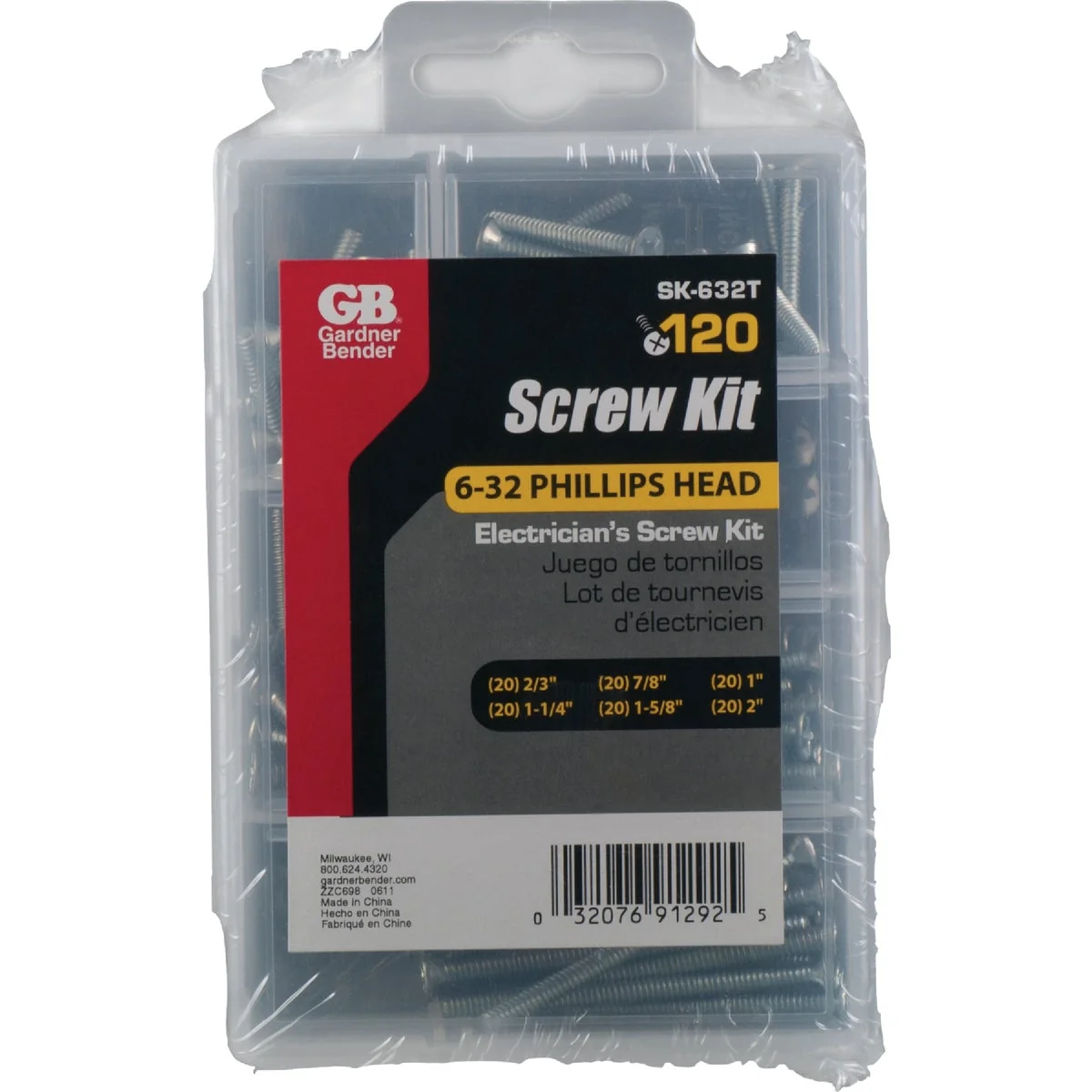 Flexible Gardner Bender Flat Head Electrician Screw Repair Kit 120 Ct. Unique