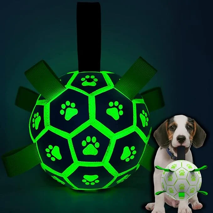 Relaxed QDAN Glow in The Dark Dog Toys Soccer Ball Reliable