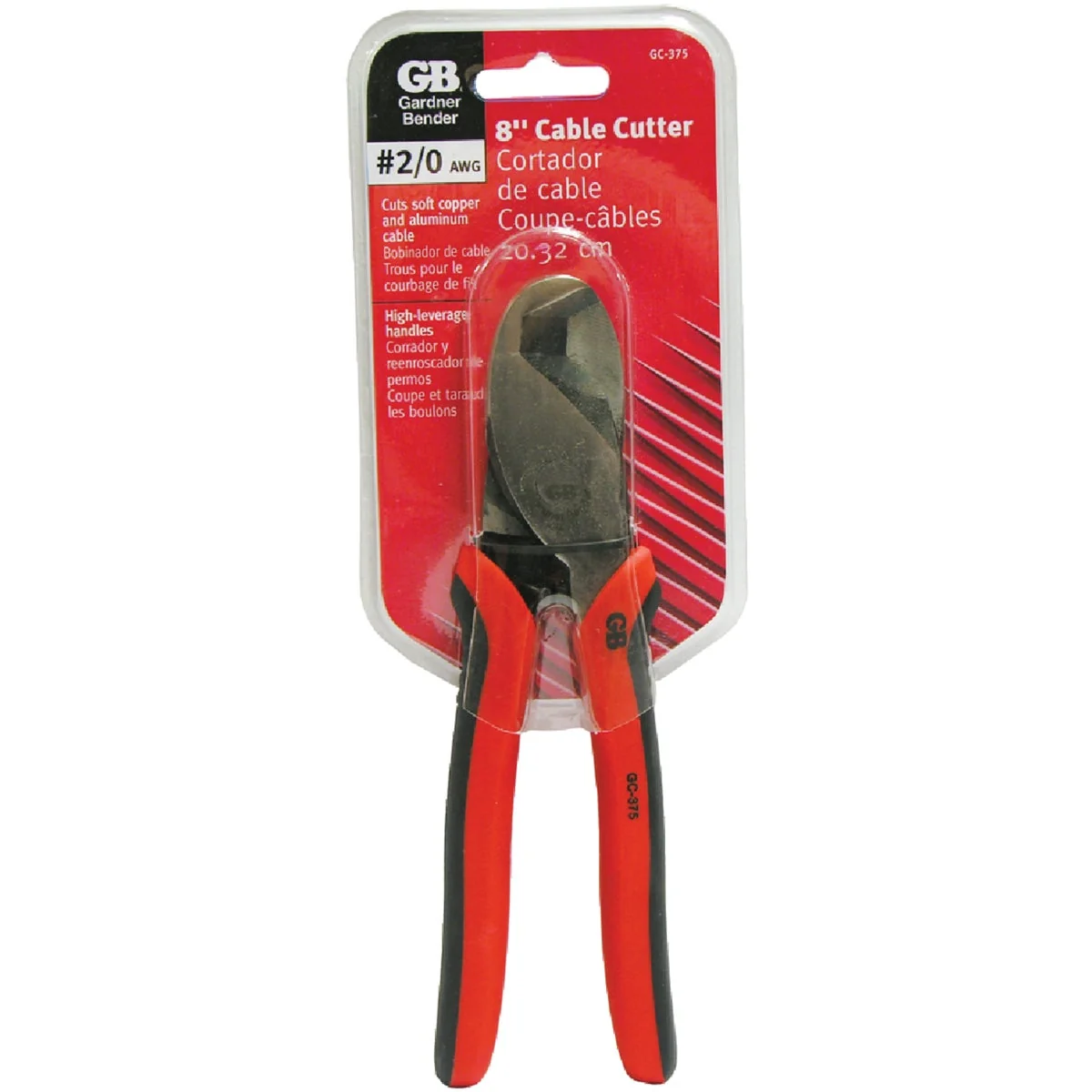 Lightweight Gardner Bender High-Leverage 8 In. Cable Cutter Reusable