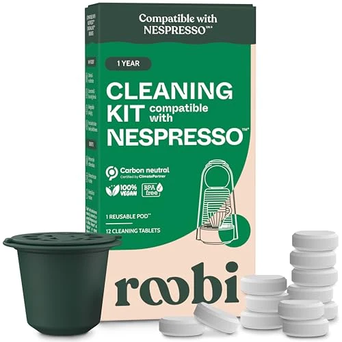 Innovative Cleaning Pods Compatible with Nespresso 12 Count Powerful