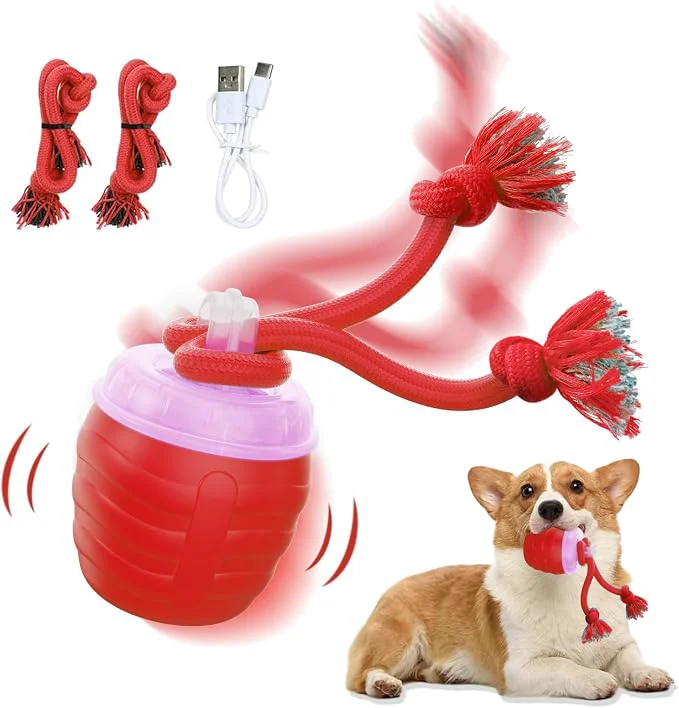 Crafted Interactive Dog Toy Motion Activated Rolling Squeaky Ball Artisan