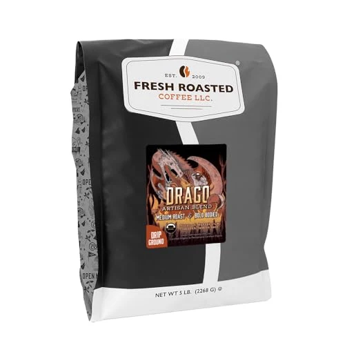 Unique Organic Drago Café Blend Drip Ground Coffee 80 Ounce Breathable