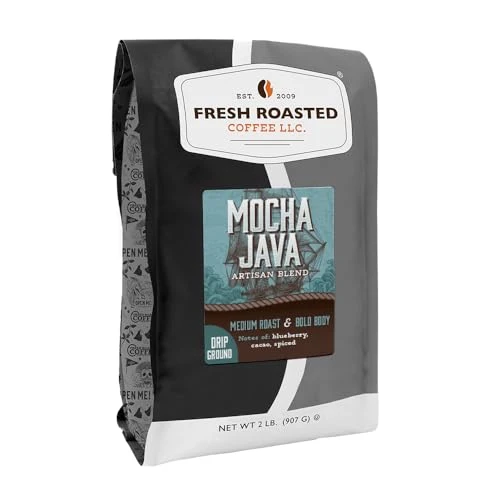 Comfortable Mocha Java Drip Ground Coffee 32 Ounce Environmentally Friendly