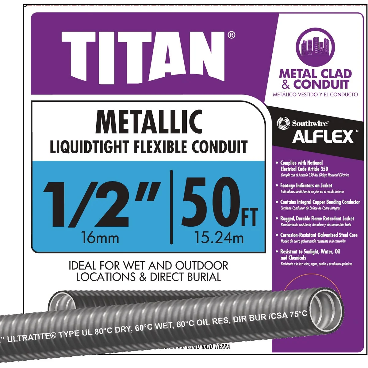 Solid Southwire 1 2 In. x 50 Ft. Flexible Flexible Metal Conduit Elegant
