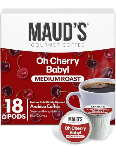 Breathable Cherry Flavored Medium Roast Coffee Pods 18 Count Smart