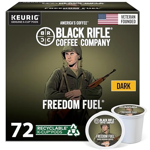 Consistent Black Rifle Coffee Dark Roast K Cup Coffee dom Fuel 72 Count Next-Generation