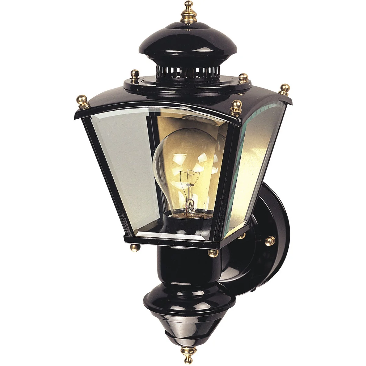 High-End Heath Zenith Black Motion Activated Dusk-To-Dawn Incandescent Outdoor Wall Light Fixture Excellent