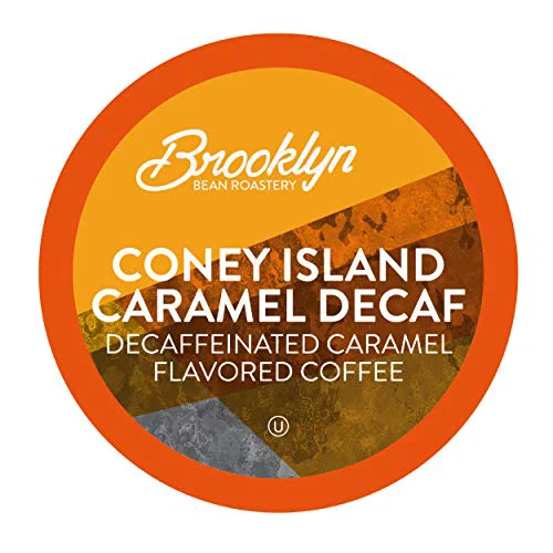 Casual Coffee Pods Coney Island Caramel Decaf 40 Count Natural