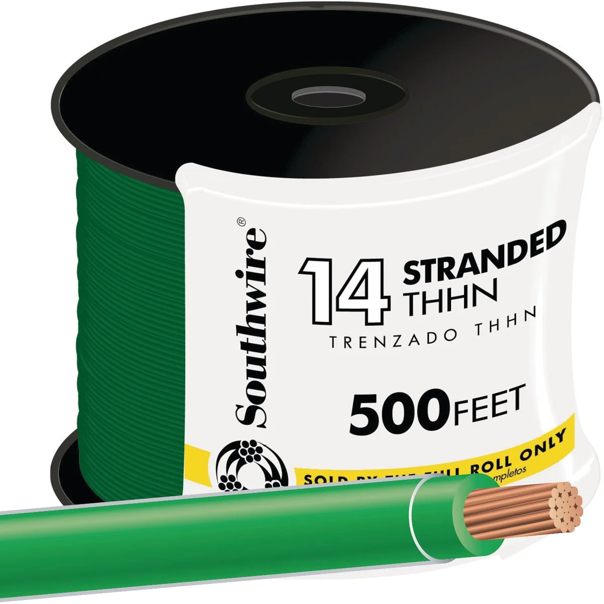 Organic Southwire 500 Ft. 14 AWG Stranded Green THHN Electrical Wire Stylish