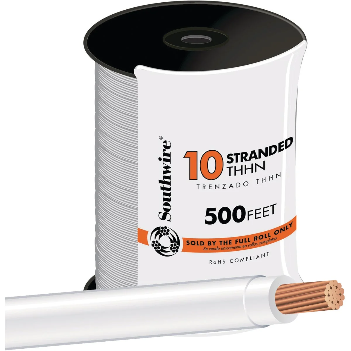 Refined Southwire 500 Ft. 10 AWG Stranded White THHN Electrical Wire Versatile