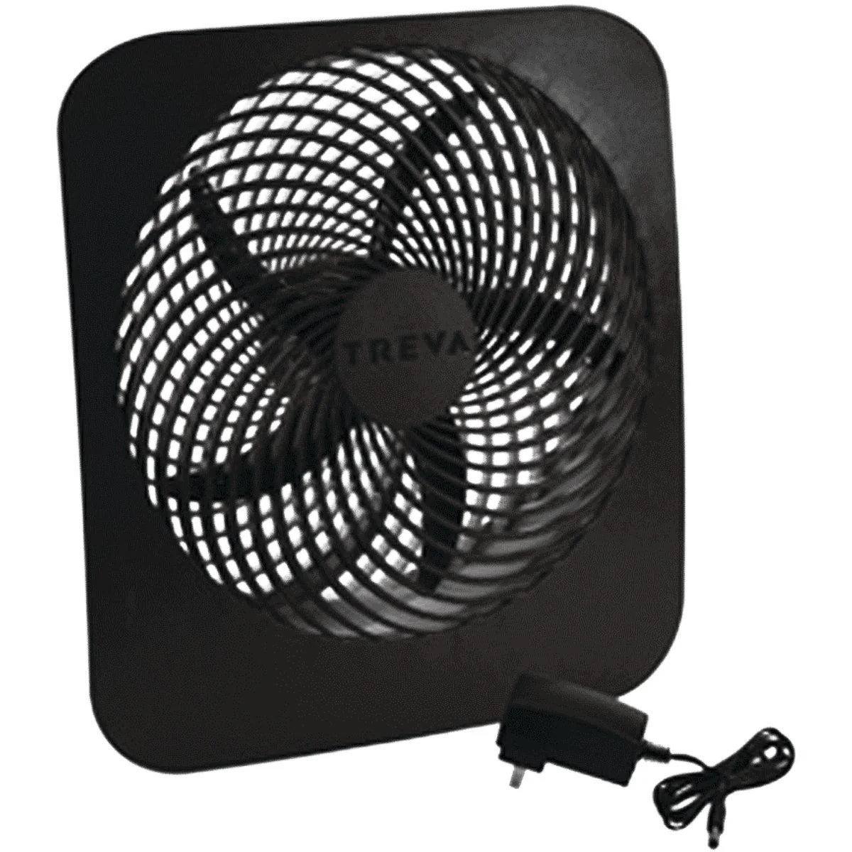 Efficient Treva 10 In. 2-Speed Gray Electric or Battery Operated Table Fan Contemporary