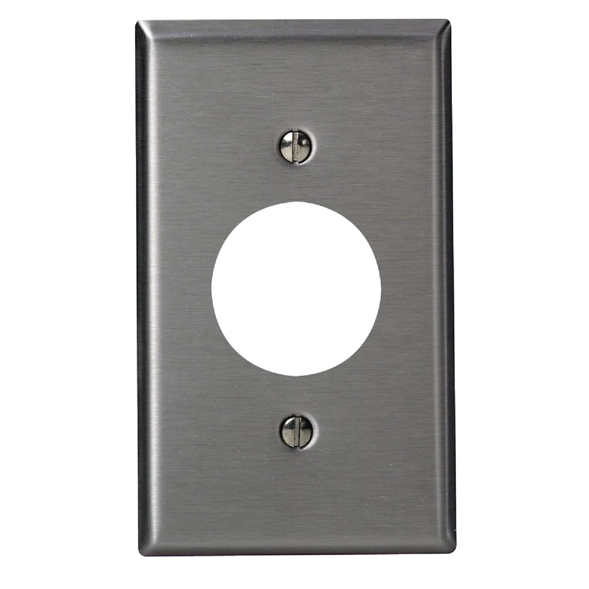 Fine Leviton 1-Gang Stainless Steel Single Outlet Wall Plate Certified