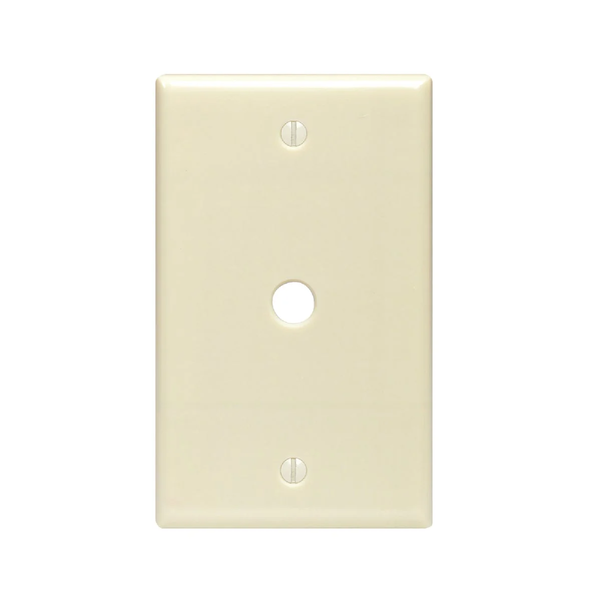 Effective Leviton 1-Gang Plastic Ivory Telephone Cable Wall Plate with 0.312 In. Hole Dependable
