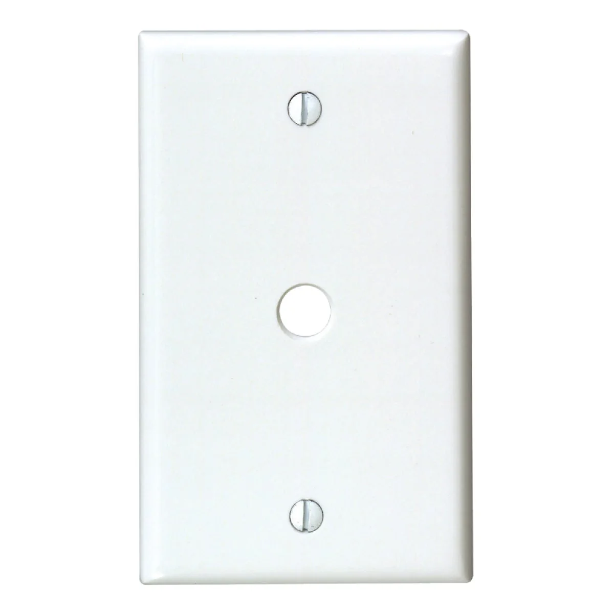 Convenient Leviton 1-Gang Plastic White Telephone Cable Wall Plate with 0.312 In. Hole Responsible