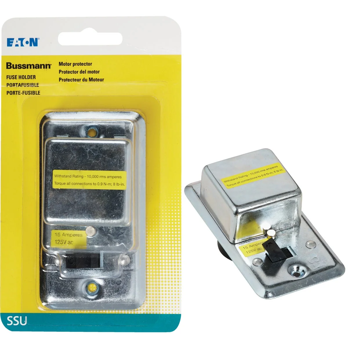High-Grade Bussmann 125V 15A 2-1 4 In. Handy Box Fuse Holder Cover Plate Luxury