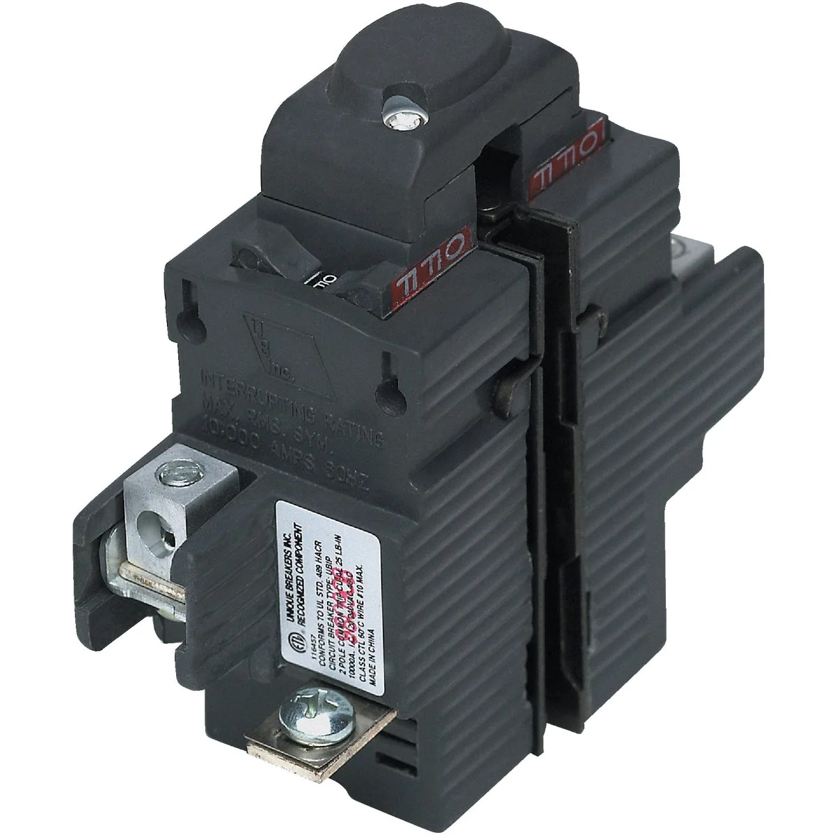 Functional Connecticut Electric 40A Double-Pole Standard Trip Packaged Circuit Breaker For Pushmatic Clean