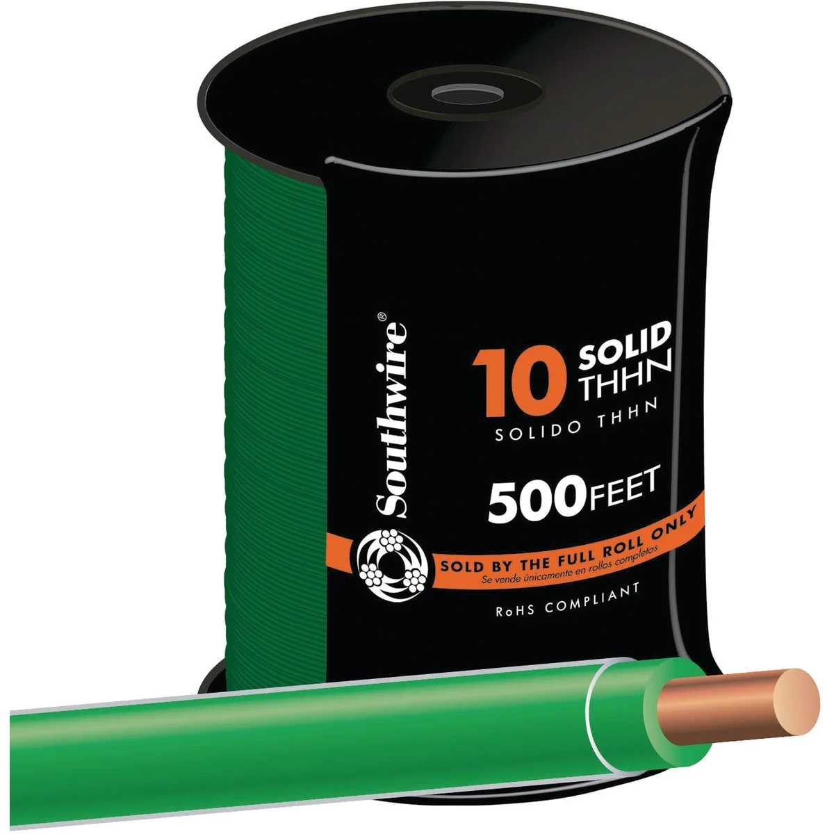 Fashionable Southwire 500 Ft. 10 AWG Solid Green THHN Electrical Wire Sophisticated