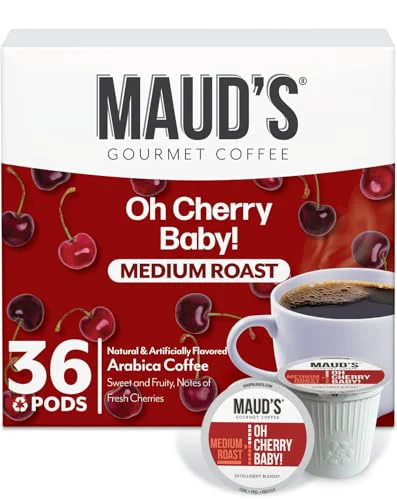 Stylish Cherry Flavored Medium Roast Coffee Pods 36 Count Practical