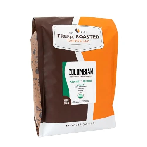 Stylish Organic Colombian Whole Bean Coffee 80 Ounce Reliable