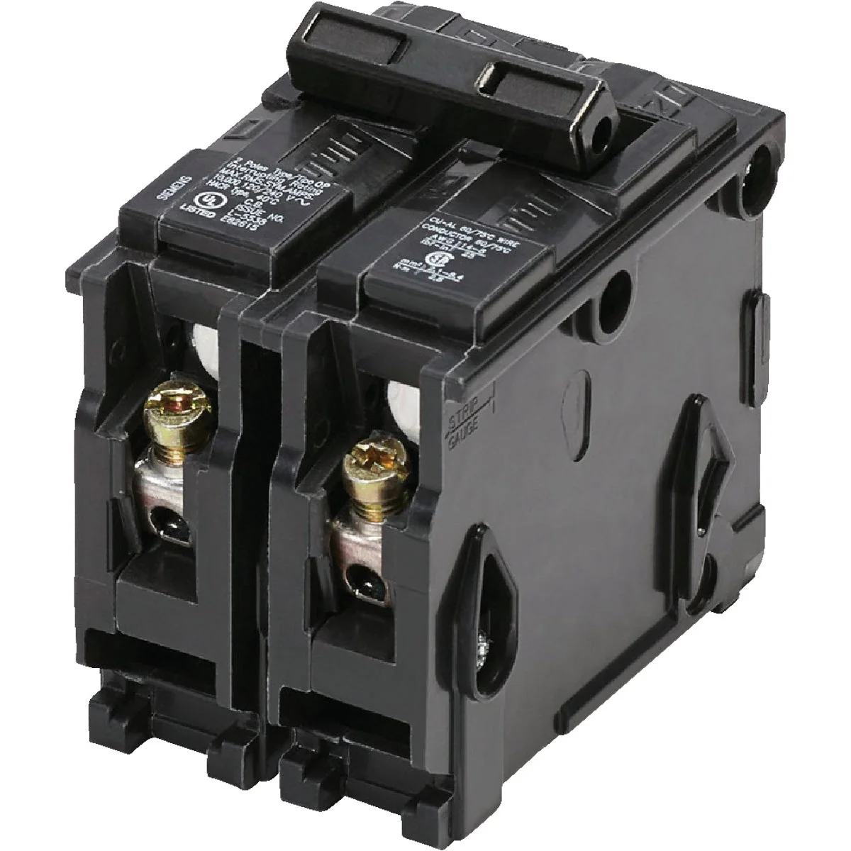 Lightweight Connecticut Electric 50A Double-Pole Standard Trip Interchangeable Packaged Circuit Breaker Modern