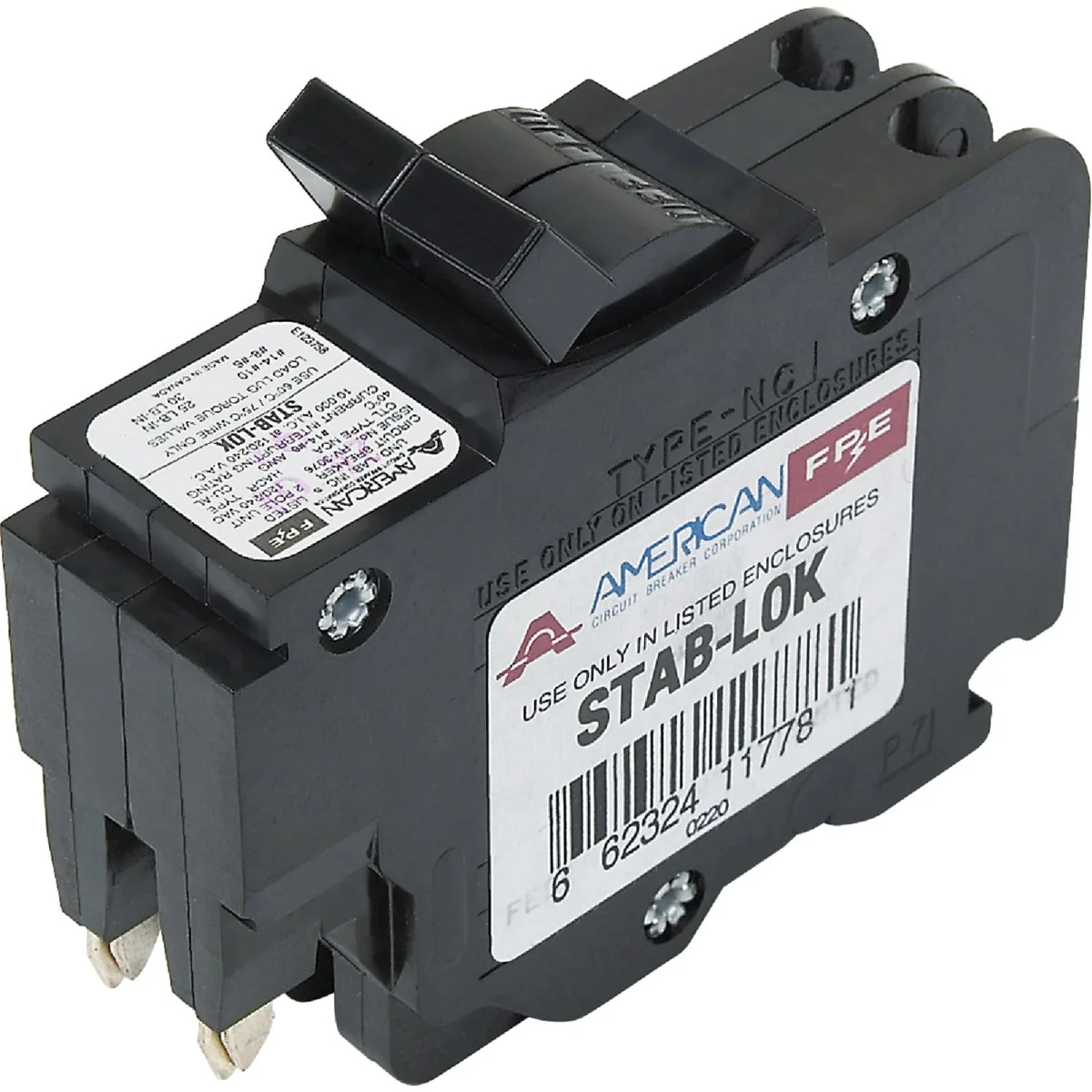 Elegant Connecticut Electric 50A Double-Pole Standard Trip Packaged Circuit Breaker For Federal Pacific Traditional