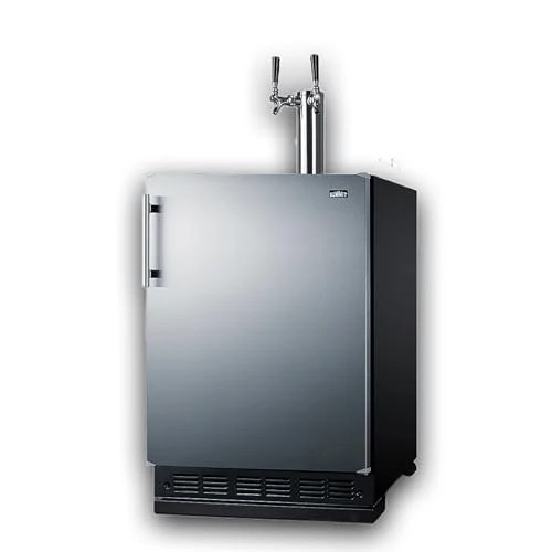 Contemporary 24 Wide Cold Brew Coffee Kegerator Fine Crafted