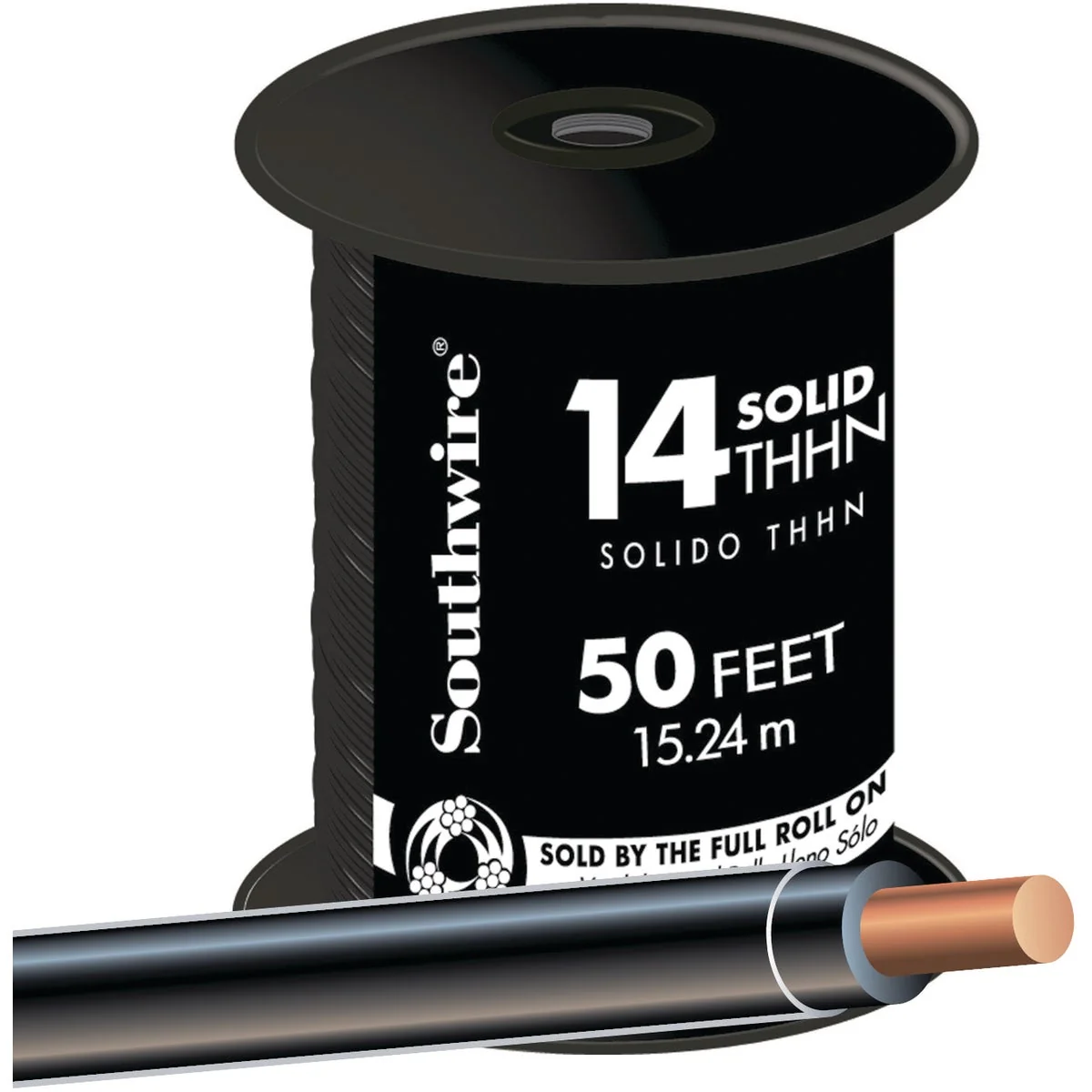 Healthy Southwire 50 Ft. 14 AWG Solid Black THHN Electrical Wire Organic