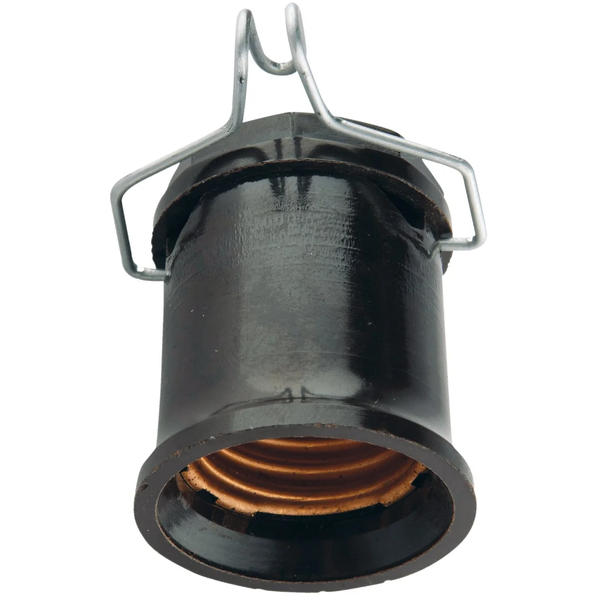 Next-Generation Leviton Keyless Medium Base Black Outdoor Pin Lamp Socket Convenient