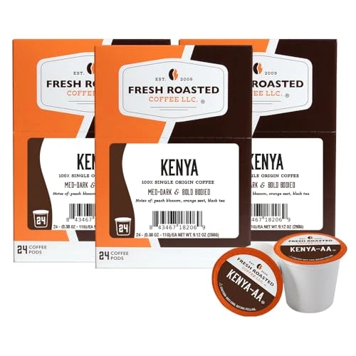 Specialty Kenya AA K Cup Pods for Keurig Brewers 72 Count Environmentally Friendly